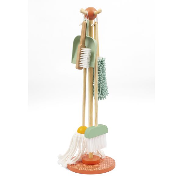 Set pulizie in legno - 6 pezzi - wood 'n' play - SUPERSTAR, WOOD 'N' PLAY
