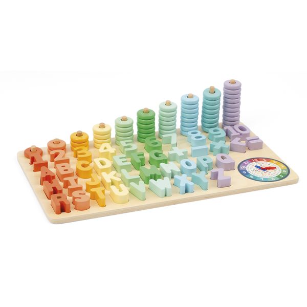 Puzzle educativo numeri e alfabeto - 18m+ - wood "n" play - WOOD 'N' PLAY