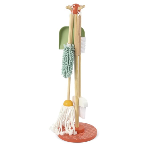 Set pulizie in legno - 6 pezzi - wood 'n' play - SUPERSTAR, WOOD 'N' PLAY