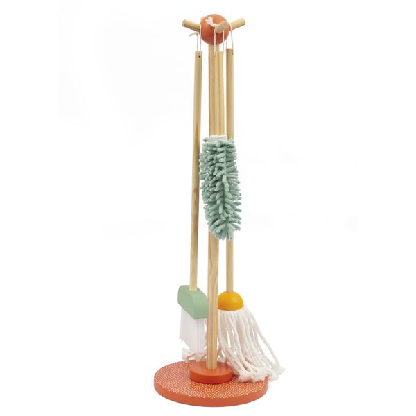 Set pulizie in legno - 6 pezzi - wood 'n' play - SUPERSTAR, WOOD 'N' PLAY