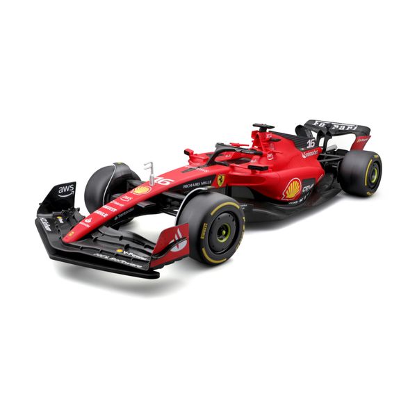 Rc maisto tech ferrari f1 sf23 modello con pilota leclerc #16 -  2.4 ghz, 7 funzioni, fino a 4 giocatori - 