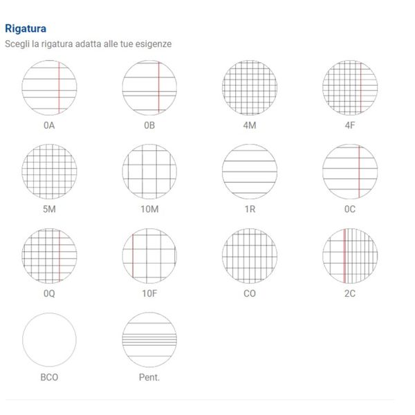 Confenzione 5 quaderni a4 maxiq - rigatura 0a - corsivo iniziale - BLASETTI
