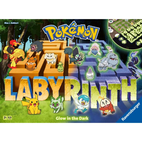 Ravensburger - labirinto pokémon glow in the dark: gioco da tavolo per 2-4 giocatori, ideale per bambini 7+, edizione in italiano - POKEMON, RAVENSBURGER