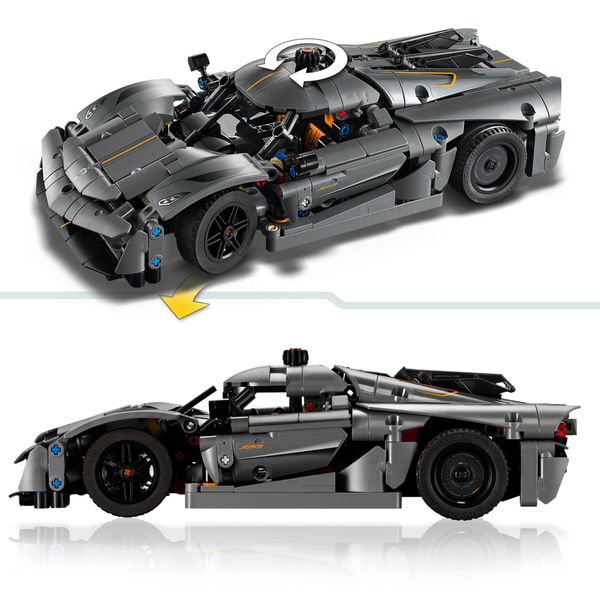 Lego technic 42173 hypercar koenigsegg jesko absolut grigia, modellino di auto da costruire, macchina giocattolo bambini 10+ - LEGO TECHNIC, LEGO