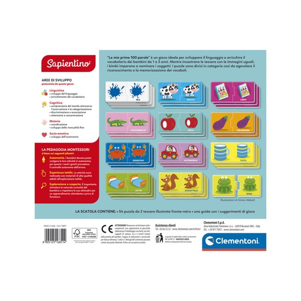 Sapientino - gioco educativo montessori per lo sviluppo del linguaggio dei bambini - SAPIENTINO