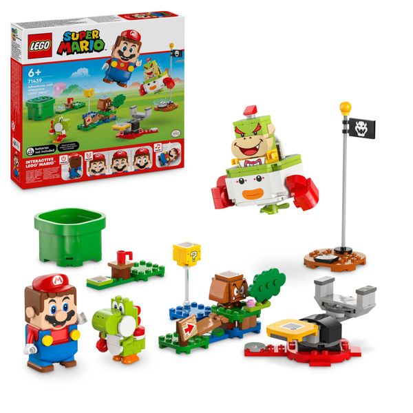 Lego super mario 71439 avventure di lego mario interattivo, giocattolo con personaggi nintendo da collezione, regalo bambini 6+ - LEGO® Super Mario™, Lego