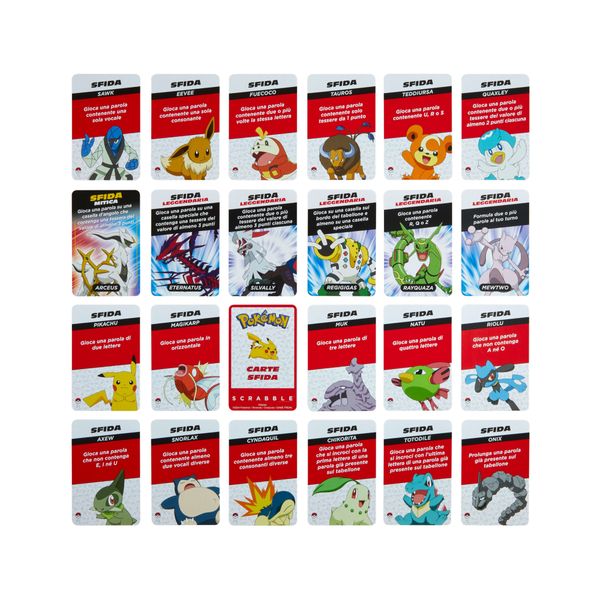 Scrabble pokémon, il gioco da tavolo delle parole crociate con 50 sfide dei personaggi pokémon - MATTEL GAMES, POKEMON, Scrabble