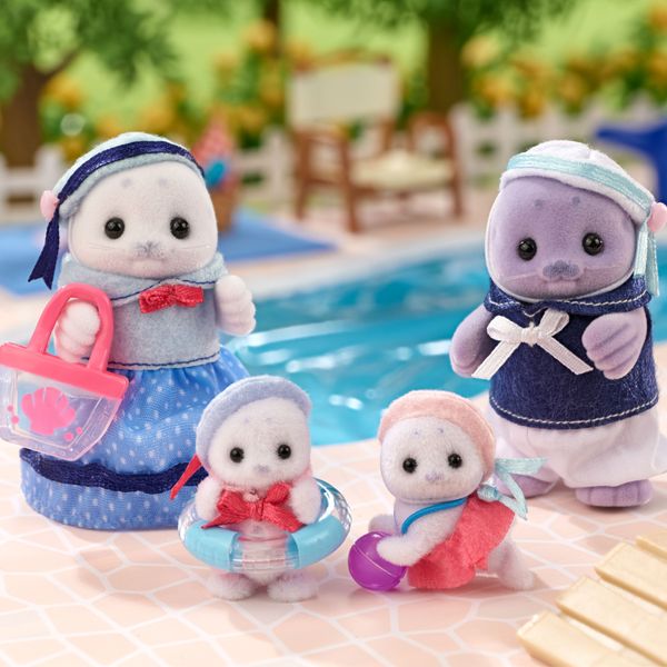 Sylvanian families - famiglia foca - personaggi collezionabili del mondo sf - SYLVANIAN FAMILIES