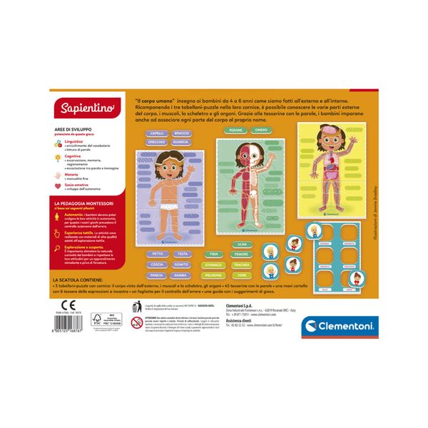 Sapientino corpo umano - impara giocando con i principi montessori - SAPIENTINO