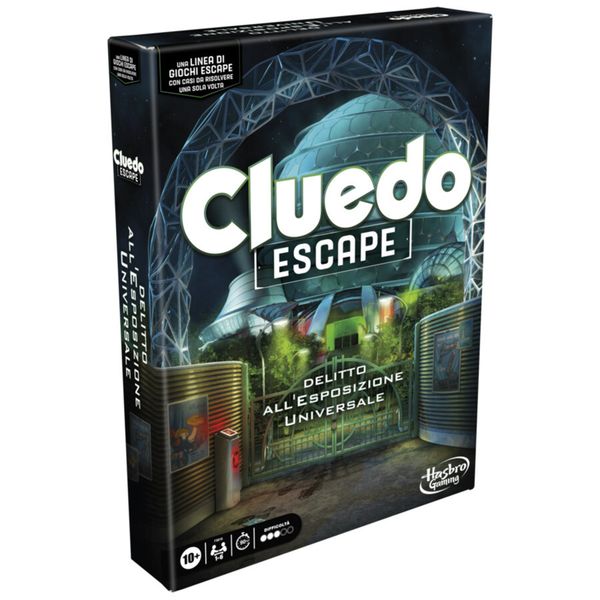 Cluedo escape - delitto all'esposizione universale, gioco da tavolo, giochi in versione escape room da risolvere 1 volta sola - 10+ - CLUE/CLUEDO, HASBRO GAMING