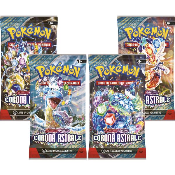 Pokemon sv7 scarlatto e violetto corona astrale busta 10 carte assortito - POKEMON