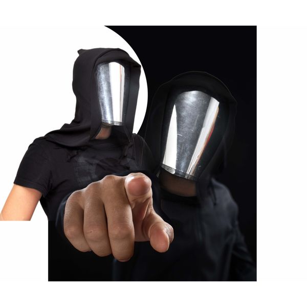 Maschera a specchio con cappuccio nero incorporato - CIAO
