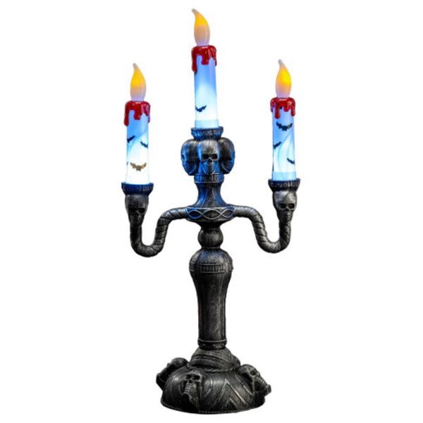 Candelabro con luci h. 40 cm -batterie escluse - decorazione gotica - CARNIVAL TOYS