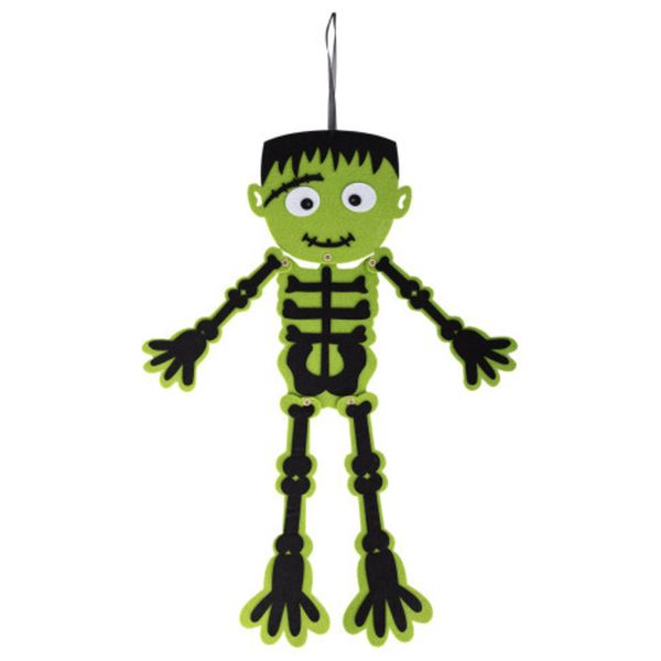 Scheletro frankenstein d'appendere in feltro h. 50 cm - halloween decorazione - CARNIVAL TOYS