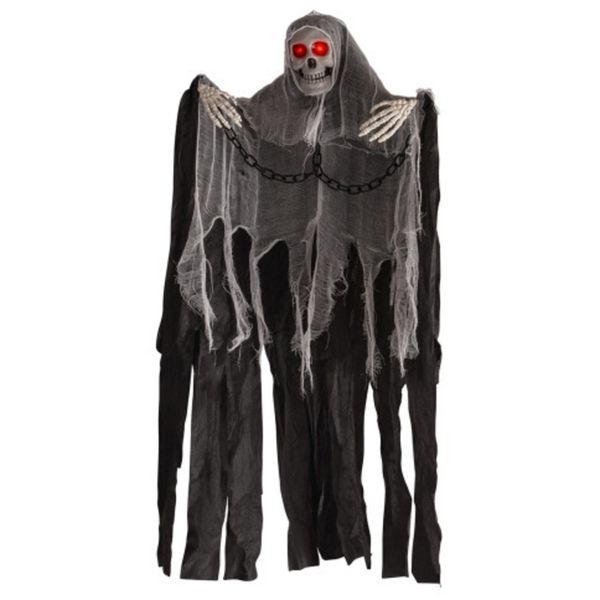 Scheletro d'appendere con catene h. 80 cm con luci - halloween spaventoso - CARNIVAL TOYS