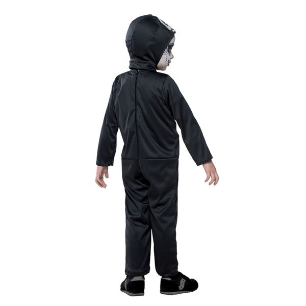 Costume halloween scheletrino baby con stampa, tuta in jersey elasticizzato e cuffia staccabile - disponibile in diverse taglie - CARNAVAL QUEEN