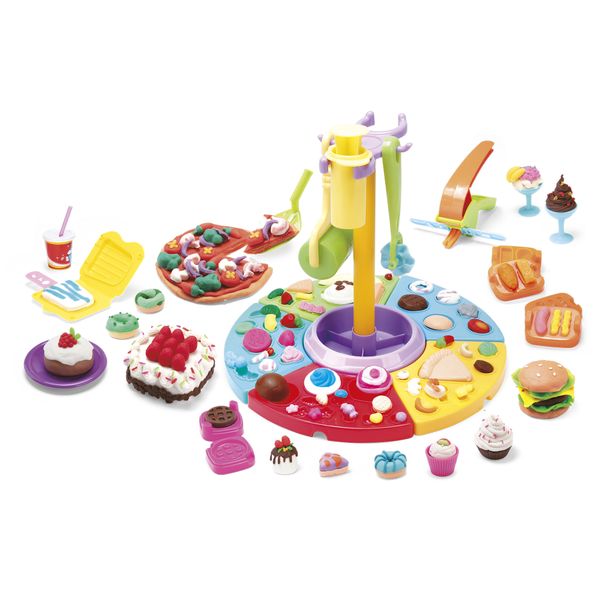 Activity food center - set di pasta da modellare per creatività e gioco di ruolo - crea mania - 