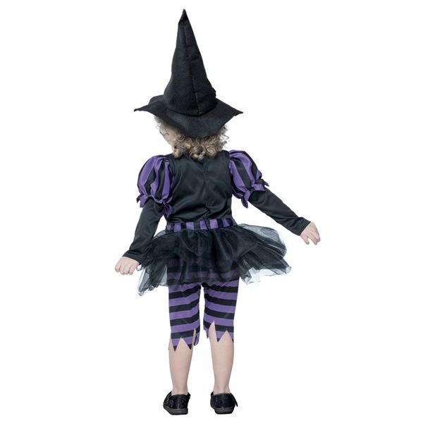 Costume da streghetta per bambini - abito in tulle con cappello, perfetto per halloween - disponibile in diverse taglie - CARNAVAL QUEEN
