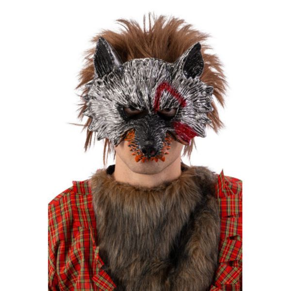 Maschera lupo insanguinato in plastica rigida - effetto realistico - CARNIVAL TOYS