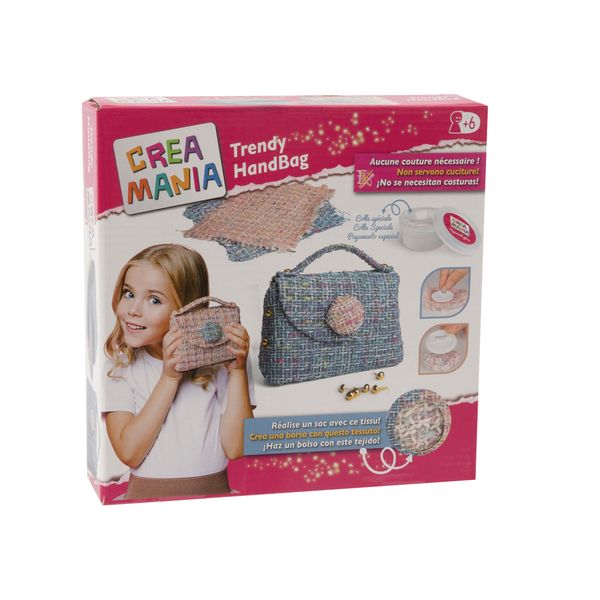Borsetta trendy fai-da-te -kit  assortivo creativo per bambini dai 5 anni - crea mania - 