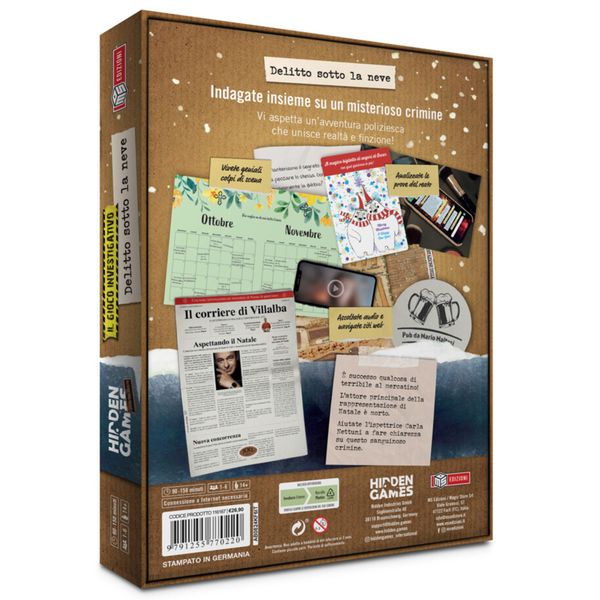 Hidden games luogo del reato - delitto sotto la neve - ms edizioni - 