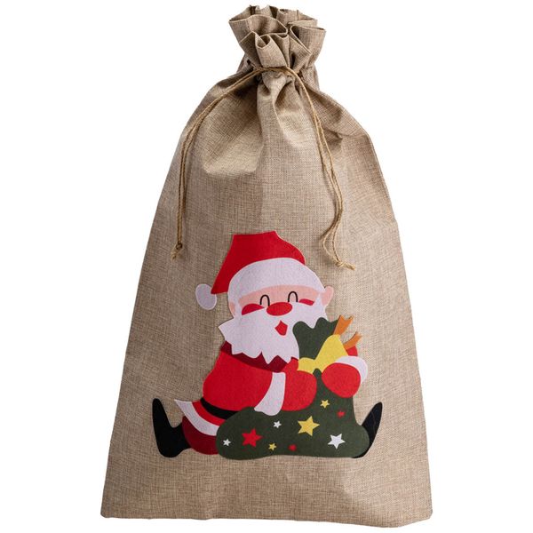 Costume Mascotte Babbo Natale Con Testa Staccabile - Taglia Unica, Gioco Di Ruolo E Divertimento