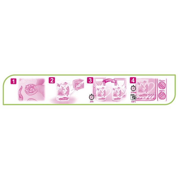 Set creativo per tazza personalizzata - 35 stickers waterproof - pennarello dorato - ideale per bambini - crea mania - CREA MANIA
