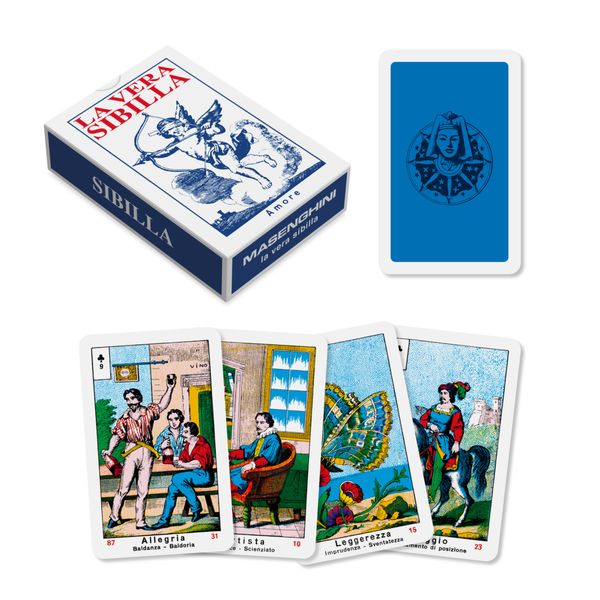 La vera sibilla tarocco dal negro - 52 carte + libretto in italiano per cartomanzia - 