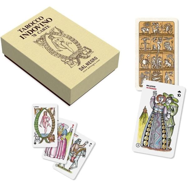Tarocco indovino 78 carte - mazzo di tarocchi made in italy per lettura profonda - 14+ - colore beige - 