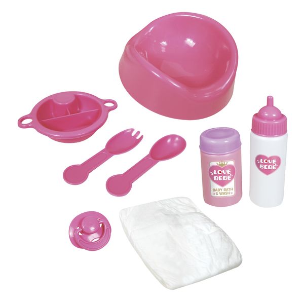 Bambola robin 43 cm con set accessori - love bebè - LOVE BEBÈ, SUPERSTAR