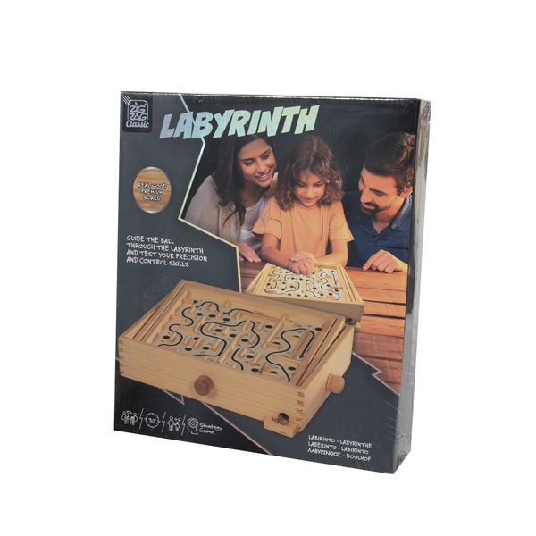 Labirinto  in legno di palline in metallo - gioco di abilità e coordinazione per tutte le età - zig zag - ZIG ZAG