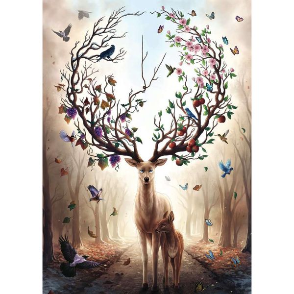 Puzzle 1000 pezzi cervo magico ravensburger – linea fantasy - puzzle per adulti - RAVENSBURGER