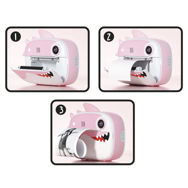 Fotocamera bambini instant kids camera - 6a+ assortita in rosa e blu -  crea mania - CREA MANIA
