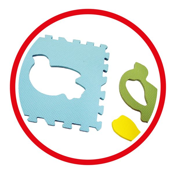 Tappeto puzzle activity con 50 palline, 9 pezzi, doppio utilizzo per area gioco - BABY SMILE, SUPERSTAR