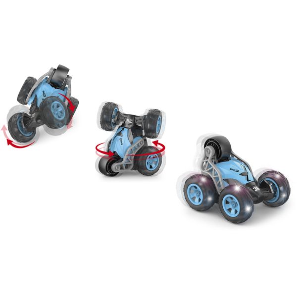 Stunt car 5w assortita - auto acrobazie con 5 ruote e luci - frequenza 2.4ghz - motor & co - MOTOR & CO.