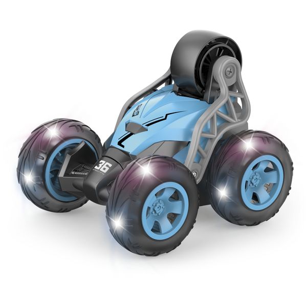 Stunt car 5w assortita - auto acrobazie con 5 ruote e luci - frequenza 2.4ghz - motor & co - MOTOR & CO.