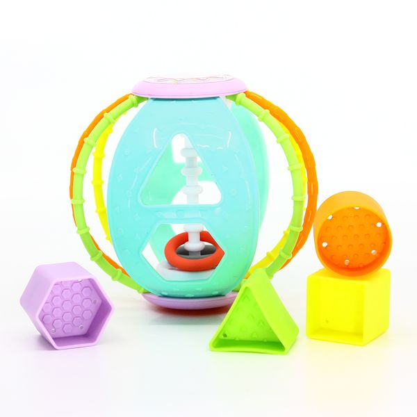 Palla attività con formine - sviluppa motricità e coordinazione - colori vivaci - da 6 mesi - b-kids - B-KIDS