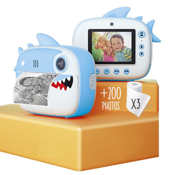 Fotocamera bambini instant kids camera - 6a+ assortita in rosa e blu -  crea mania - CREA MANIA