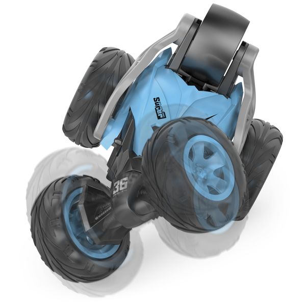 Stunt car 5w assortita - auto acrobazie con 5 ruote e luci - frequenza 2.4ghz - motor & co - MOTOR & CO.