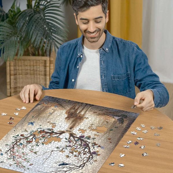 Puzzle 1000 pezzi cervo magico ravensburger – linea fantasy - puzzle per adulti - RAVENSBURGER