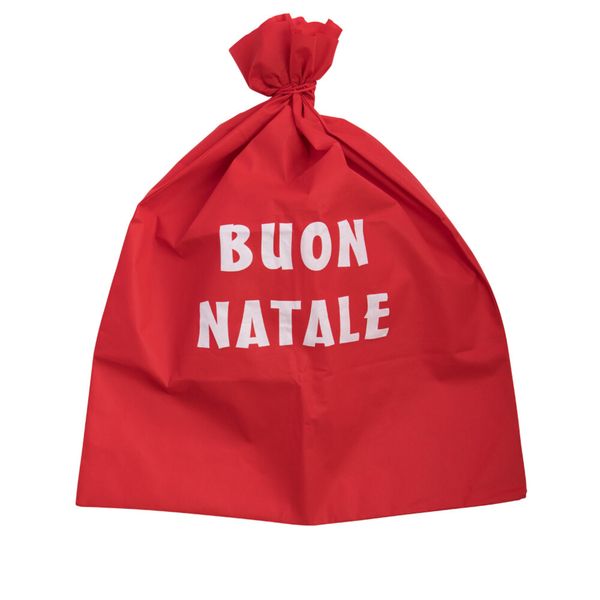 JOYIN Saccone Regalo Di Natale Rosso In Tela – Grande 66x48cm, Con Coulisse, Riutilizzabile E Rustico, Stile Babbo Natale