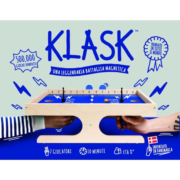 Klask - gioco da tavolo per la famiglia, adulti e bambini - adulti e bambini - DA VINCI EDITRICE