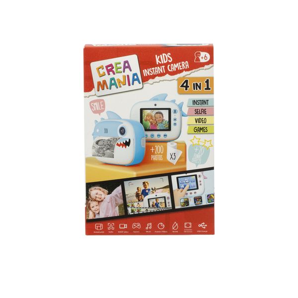 Fotocamera bambini instant kids camera - 6a+ assortita in rosa e blu -  crea mania - CREA MANIA