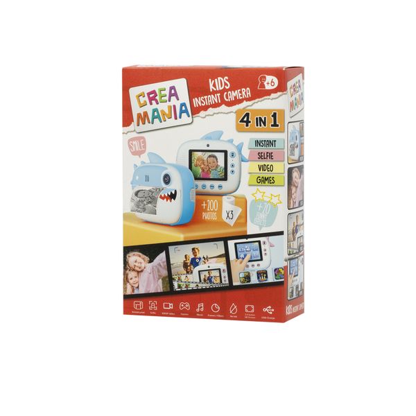 Fotocamera bambini instant kids camera - 6a+ assortita in rosa e blu -  crea mania - CREA MANIA