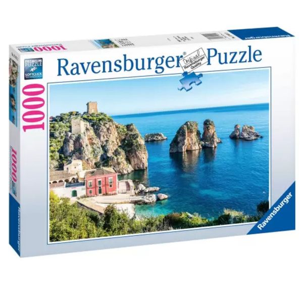 Puzzle ravensburger 1000 pezzi faraglioni di scopello - puzzle per adulti - RAVENSBURGER