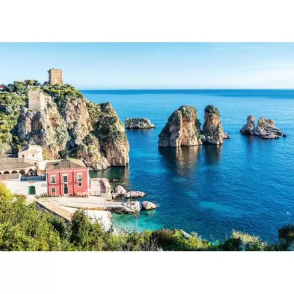 Puzzle ravensburger 1000 pezzi faraglioni di scopello - puzzle per adulti - RAVENSBURGER