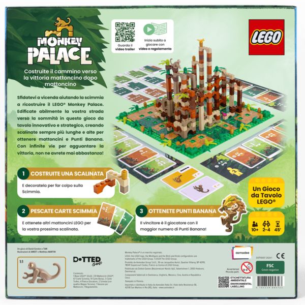 Monkey palace - gioco da tavolo lego per creatività e divertimento -2-4 giocatori - 10+ - ASMODEE, LEGO