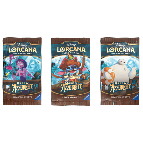 Disney lorcana – mare di azzurrite – bustina da 12 carte – 8+ anni - RAVENSBURGER, Disney, Lorcana