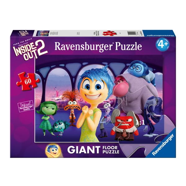 Puzzle inside out 2, nuove emozioni, collezione 60 giant pavimento, 60 pezzi, età raccomandata 4+ an - ravensburger - INSIDE OUT