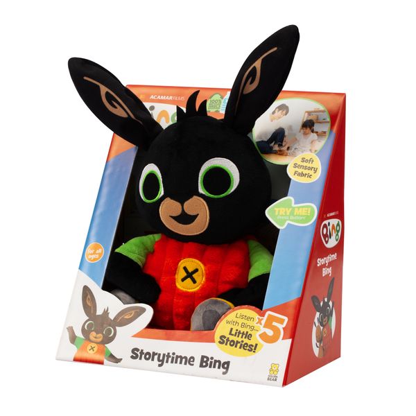 Giochi preziosi bing peluche raccontastorie: morbido, racconta 5 storie, ideale per la nanna, per bambini 18+ mesi - BING